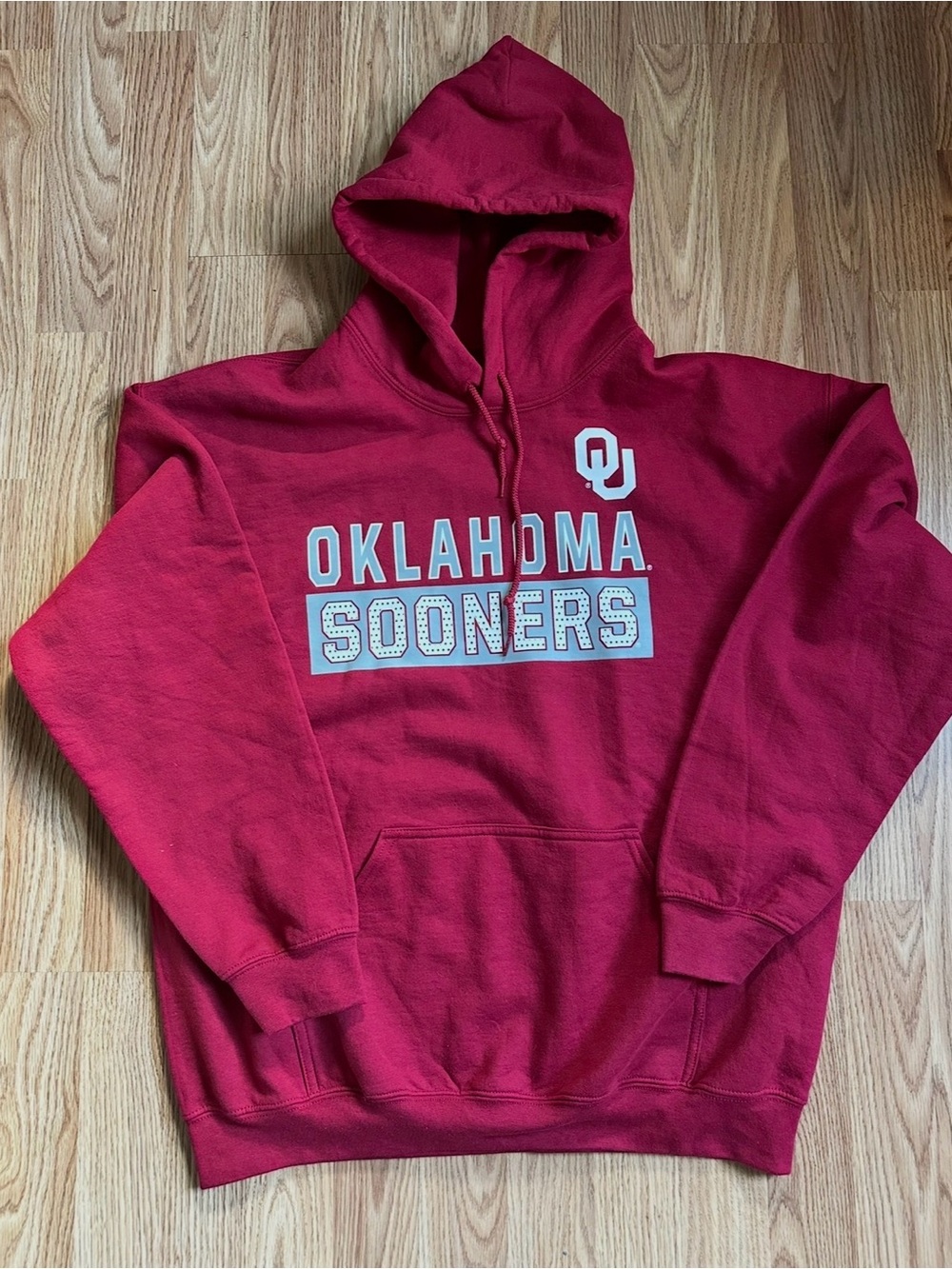 Oklahoma Sooners Men's Red Crewneck Hoodie